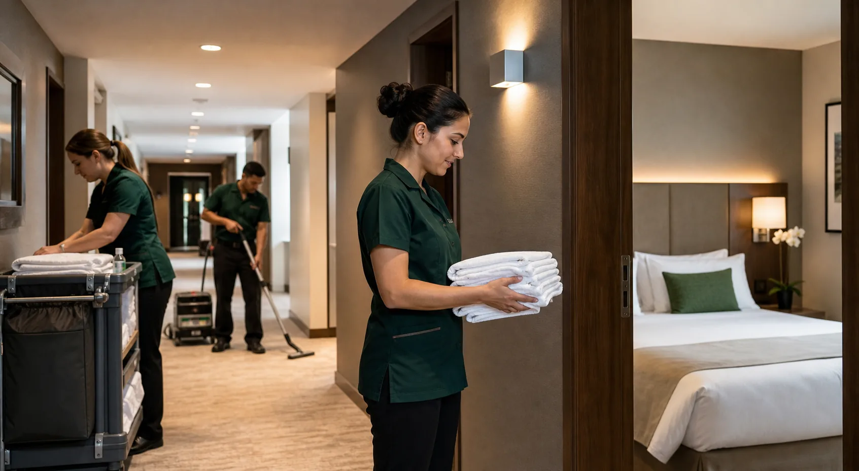 Housekeeping in hotelkamers en publieke ruimtes